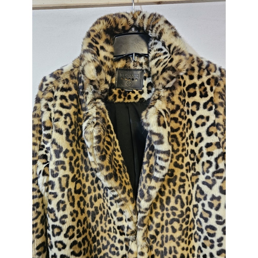BlankeNYC Women's XS Faux Fur Coat Leopard Print - Picture 12 of 16